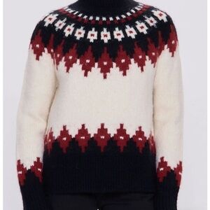 NWT Pistola ASTRID Black and Red Patterned Sweater